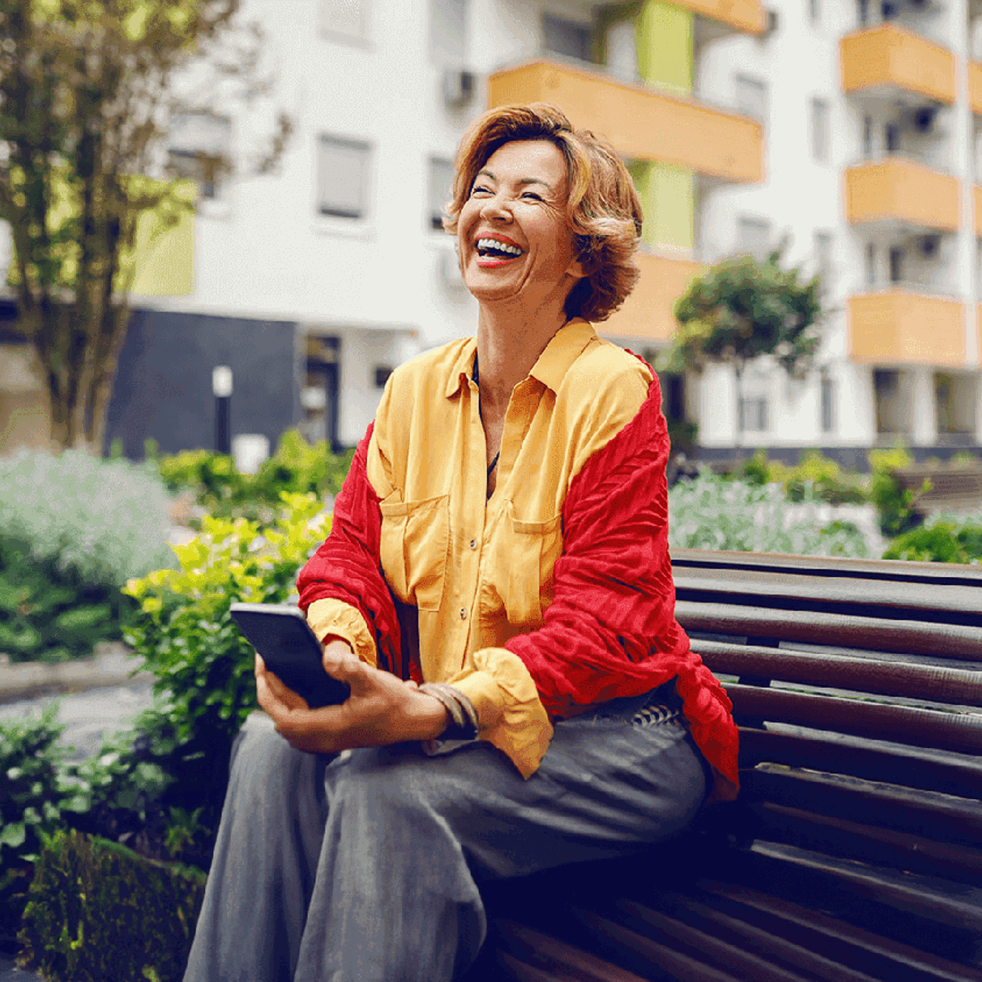 happy woman retirement