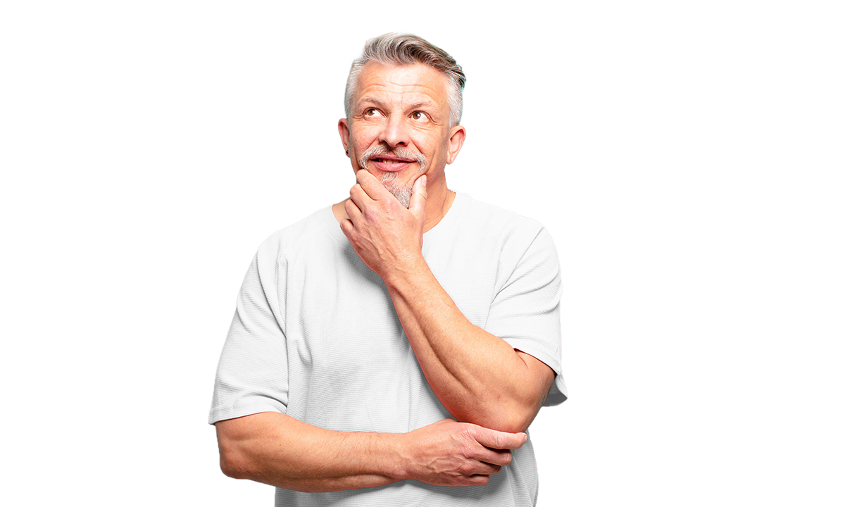 man considering retirement