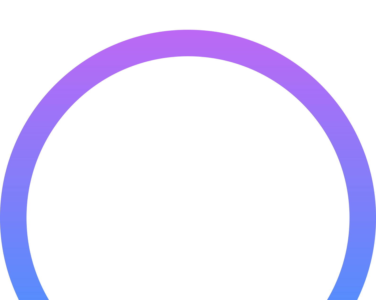 Purple gradient circle with hollow centre